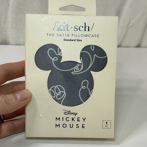 Kitsch The Satin Pillowcase Disney Mickey Mouse 1pc Standard Size 26" x 19" Gray